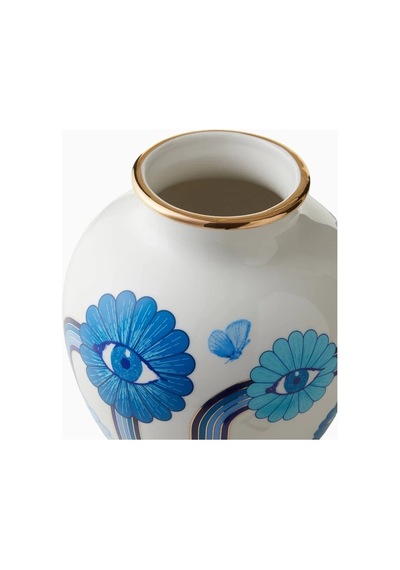Jonathan Adler Sürreal Ilhamlı Porselen, Dekoratif Heykelsi Tasarım Vazo Beyaz