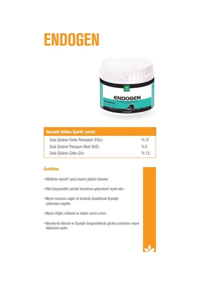 Endogen | 0 – 12 – 6 | Pk Gübre Harmanlanmiş 240 Gr