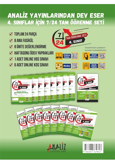 4.sınıf 7/24 Tam Öğrenme Seti