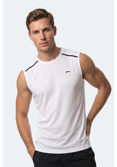 Slazenger Rexıs Erkek Kolsuz Beyaz Tişört