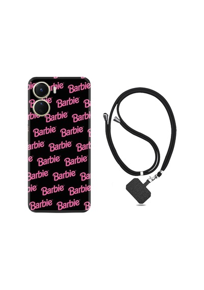 Vivo Y16 Kılıf İpli Boyun Askılı Desenli Silikon Barbie 1404
