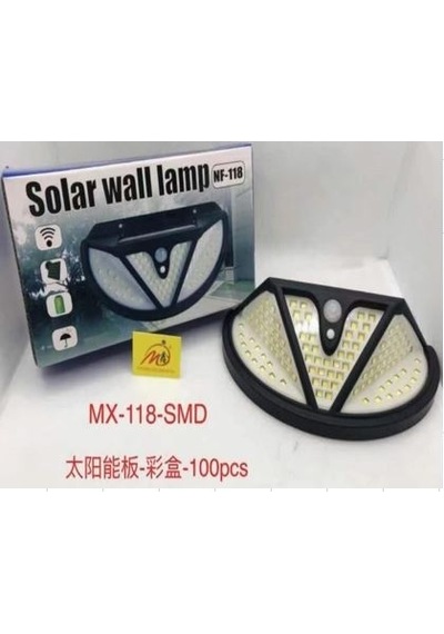 POWERMASTER MX-118 118 SMD LEDLİ HAREKET SENSÖRLÜ ÜÇ MODLU SOLAR DUVAR LAMBASI