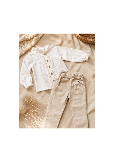 Omeca Concept Kız Çocuk Lila Kapüşonlu Şişme Yelek, Gömlek Ve Pantolon 3 Lü Takım Mor