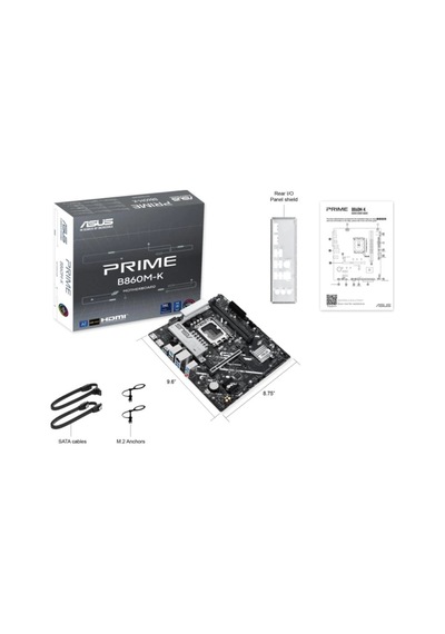 Asus Prıme B860m-k-ıntel B860 Soket 1851 Ddr5 8800+ Oc Mhz Matx Gaming Oyuncu Anakart Kdo