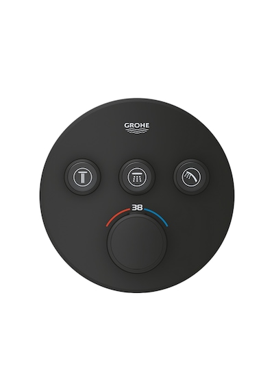 Grohe Grohtherm Smartcontrol Üç Yönlü Ankastre Termostatik Duş Bataryası Phantom Black - 29508Kf0