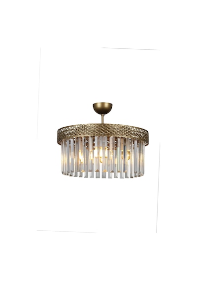 Begüsa Sitrus 4.lü Eskitme Lux Kristal Taşlı Avize