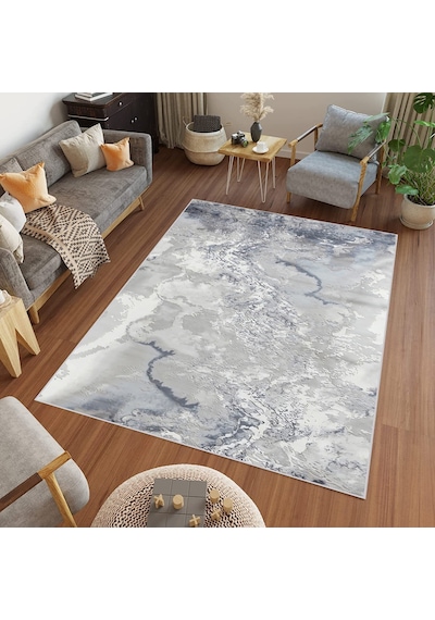 Rovigo Home Dijital Baskı Yıkanabilir Kaymaz Taban Salon Halısı Rvg0440 Gri