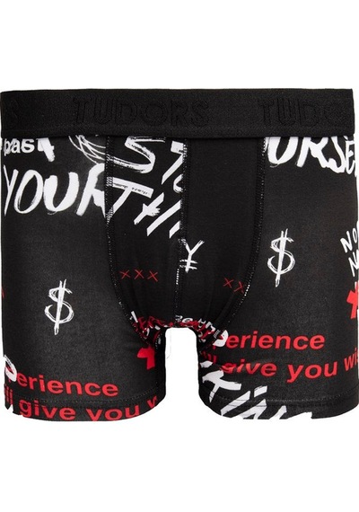 Tudors Erkek 2'li Pamuk Likralı Esnek Kumaş Boxer-25886 Multi