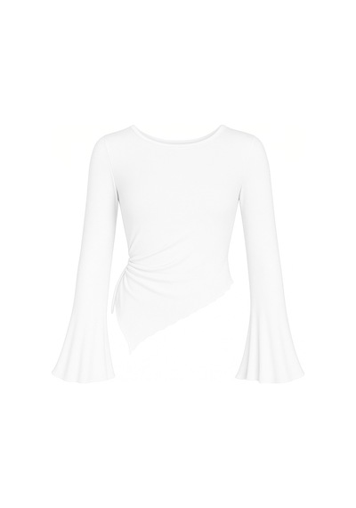 Meren Like Your Style Beyaz Yuvarlak Yaka Drape Detaylı İspanyol Kol Tesettür Uyumlu Üst Bluz Beyaz Meren Like Your Style Beyaz Yuvarlak Yaka Drape Detaylı İspanyol Kol Tesettür Uyumlu Üst Bluz Beyaz