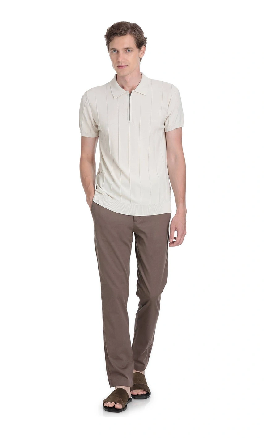 Hatemoğlu Ekru Regular Fit Polo Yaka Rayon Tişört 35622 453419