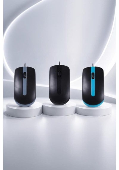 Özel Üretim Ofis Çalışma Büro Mouse Optik Kablolu Fare Tm06 Gri