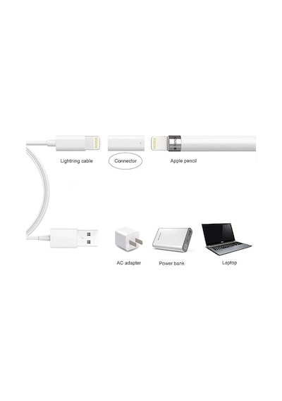 Ally Apple Pen Pencil Kalem Usb Şarj Cihazı Lightning Adaptörü- 5775