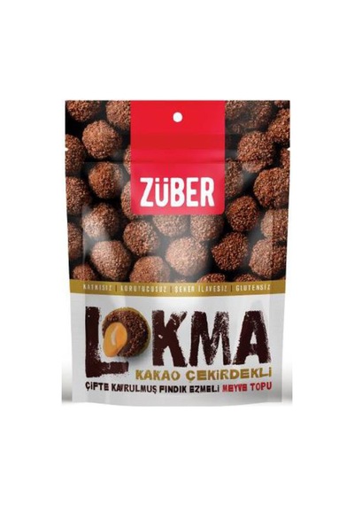 Züber Lokma Kakao Çekirdekli Çifte Kavrulmuş Fındık Ezmeli 96 G - 8 Adet Tarı