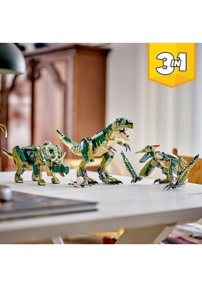 3 Ü 1 Arada T. Rex 31151 9 Yaş Ve Üzeri İçin Triceratops Veya Pterodactyl İçeren Yaratıcı Dinozor Modeli Yapım Seti 626 Parça