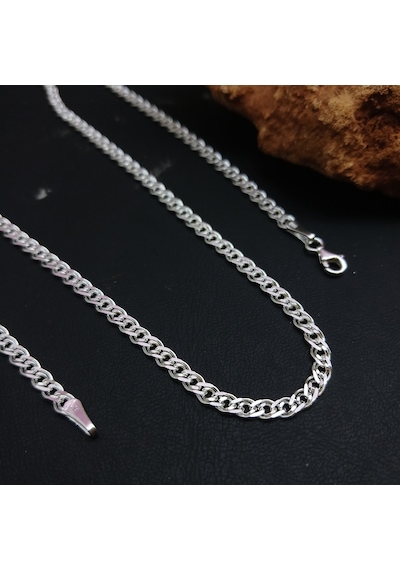 Bir Gümüş Aşkı 925 Ayar Gümüş Nonna Model Zincir Kolye 3 Mm