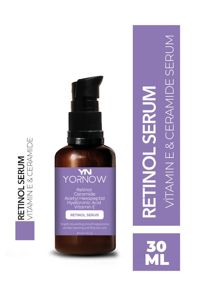 Retinol Serum 30 Ml Kırışıklık Karşıtı, Cilt Yenileyici, Sıkılaştırıcı & Leke Karşıtı Bakım Serumu Seramid & Vitamin E