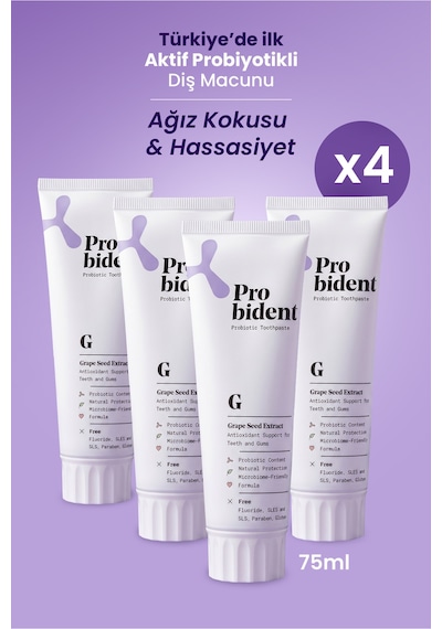 3 1 Üzüm Çekirdeği Paketi Aktif Probiyotik Doğal Florürsüz Diş Macunu