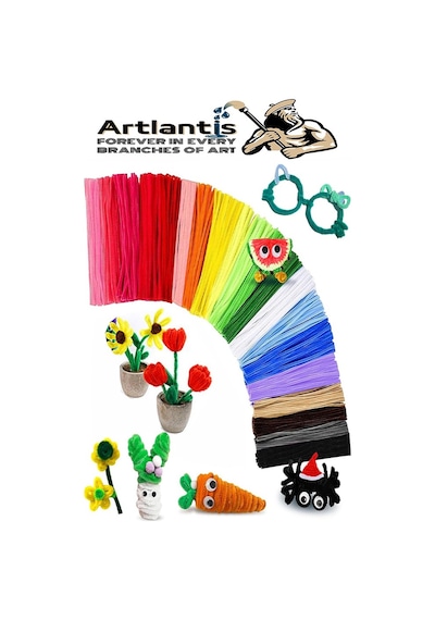 Şönil Pastel Metalik Ve Ana Renkler 30 Cm 300 Lü 1 Paket Renkli Tüylü Tel Peluş Tel 30 Cm Elişi Okul Projeleri Süsleme