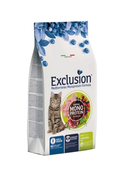 Exclusion Monoprotein Tavuklu Ve Narlı Düşük Tahıllı Yetişkin Kedi Maması 12 Kg