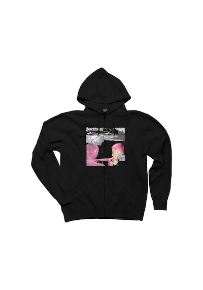 Blackbear Cybersex Siyah Fermuarlı Kapşonlu Siyah