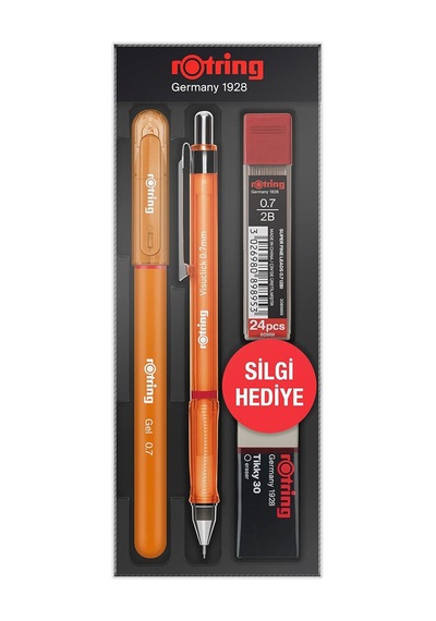 Rotring Visuclick + Jel Okul Seti 0.7 Mm Turuncu - 7 Adet Tarı