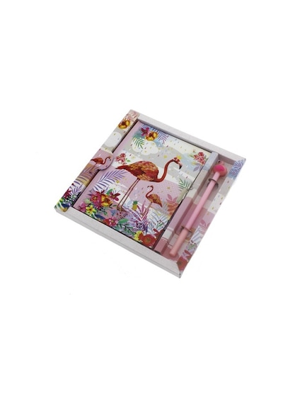 13X18Cm Flamingo Anı Defteri Ve Kalem Seti