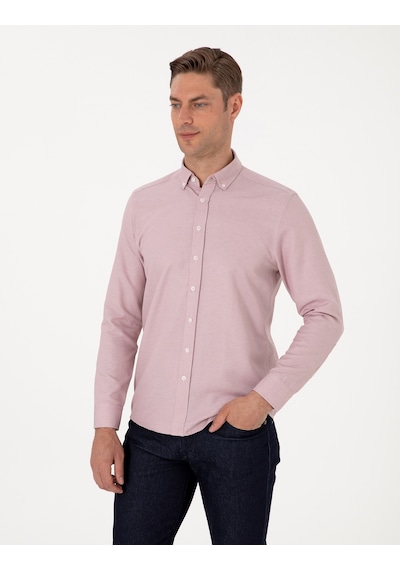 Pierre Cardin Erkek Gül Kurusu Gömlek Desenli 50311487-vr026 Gül Kurusu