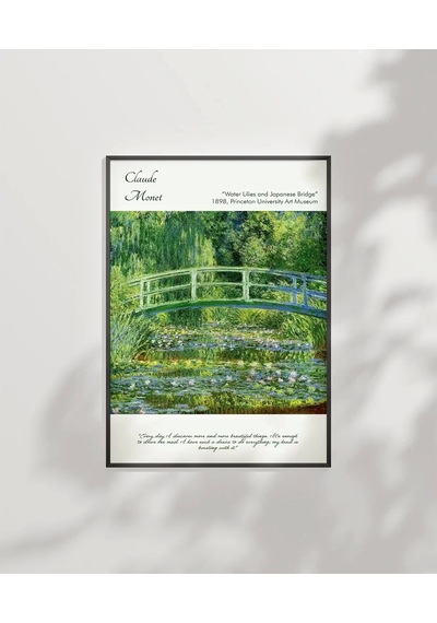 Çerçevesiz Poster Claude Monet Zambaklar Ve Japon Köprüsü