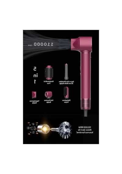 Uzun Multi-styler Saç Şekillendirici, 5in1 Hava Üflemeli