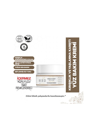 BEE'O ApiBeauty Arı Zehirli Propolisli Arı Sütlü  Yüz Bakım Kremi 50 ML