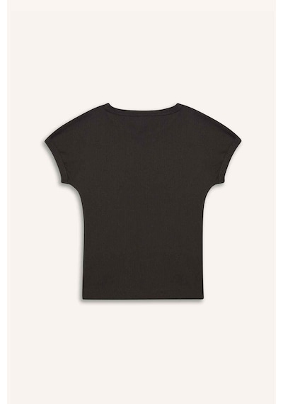 DeFacto Kız Çocuk Slim Fit Dar Kesim Bisiklet Yaka Basic Düz Fitilli Kaşkorse Kısa Kollu Tişört B3053A825SMAR211 Antrasit DeFacto Kız Çocuk Slim Fit Dar Kesim Bisiklet Yaka Basic Düz Fitilli Kaşkorse Kısa Kollu Tişört B3053A825SMAR211 Antrasit