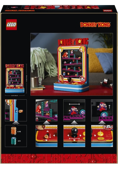 LEGO® Donkey Kong™ Video Oyunu 72051 - Yetişkinler için Karakterler İçeren Dekoratif Yaratıcı Model Yapım Seti (1367 Parça)