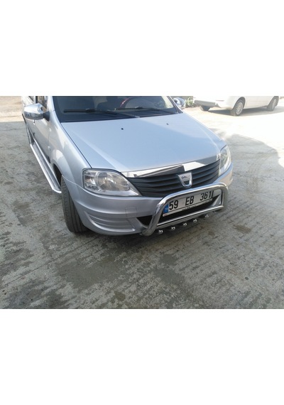 Dacia Logan Mcv 2008-2012 - Ön Koruma Bull Bar - Ara Borulu Karter Korumalı- Bream A