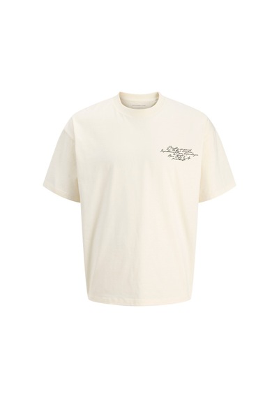 Jack & Jones Dust Script Erkek Krem Tişört 12292982-stcn Krem