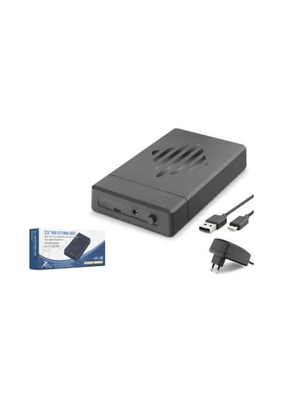 Hadron Hdx1794 3.5 İnç Sata Hdd Harici Disk Kutusu Usb 2.0 Type-c - Siyah