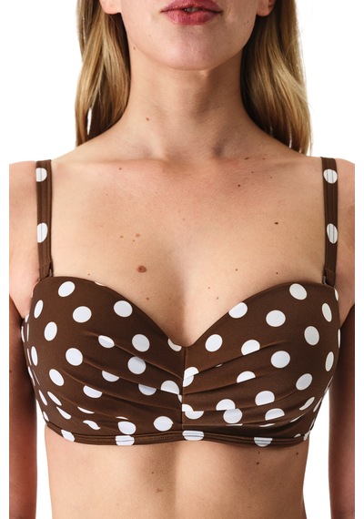Penti Renkli Polka Dot Lotus Straplez Bikini Üstü