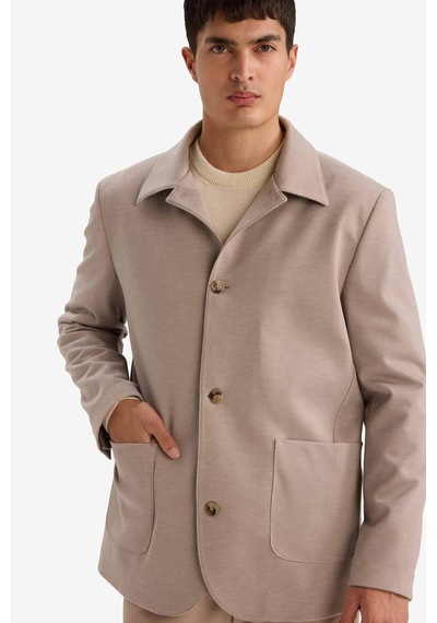 Defacto Regular Fit Polo Yaka Blazer Ceket G3832ax25wnbg404 Bej-bg404