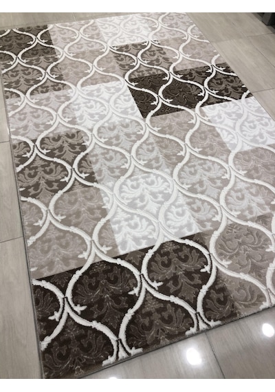 Dinarsu Halı Divina 150X233 Dı-010 Vizon Krem Kareli 4 M2 Halı !