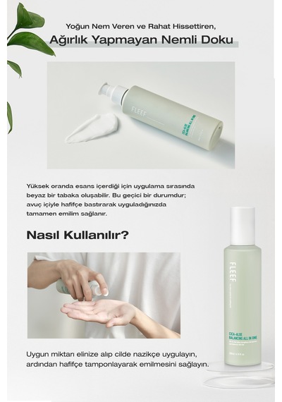 Hassas Ciltlere Nem Ve Ph Dengesi Sunan Losyon Dashu Fleef Cica-aloe Balancing All İn One
