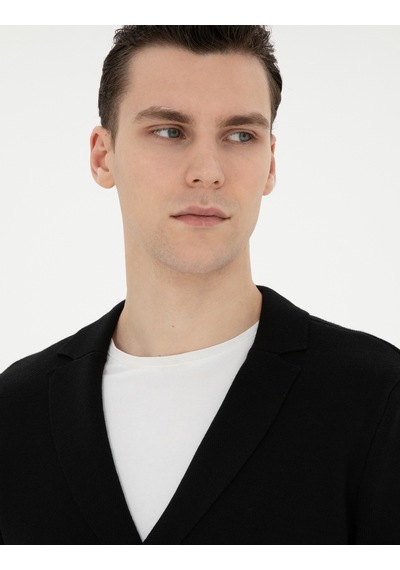 Pierre Cardin Erkek Siyah Hırka Triko 50278079-vr046 Siyah