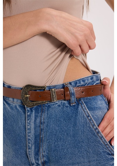 Tudors Kadın Standart Fit Normal Kesim Kolsuz Halter Yaka Bej Crop Atlet-50964