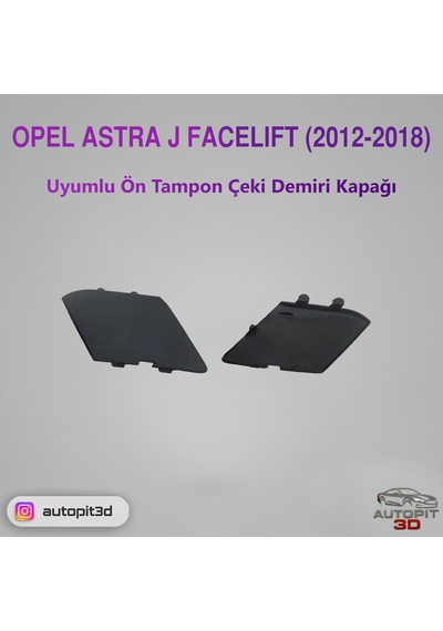 Opel Astra J Facelift Makyajlı 2012-2018 Uyumlu Ön Tampon Çeki Demiri Kapağı