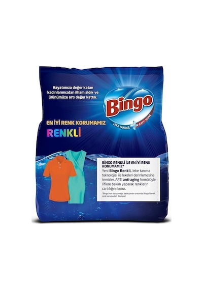 Bingo Matik Toz Çamaşır Deterjanı Renkli 4 Kg X 2 Adet