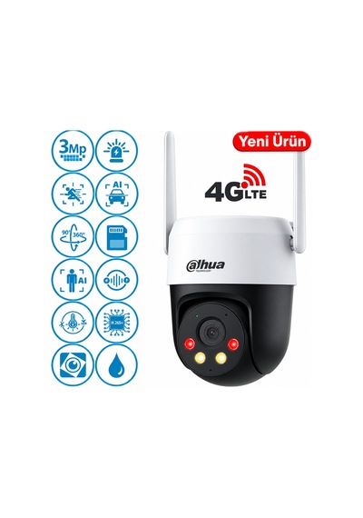 Dh-p3ae-pv-4g 3mp Dual Light Sesli 4g Mini Pt Kamera