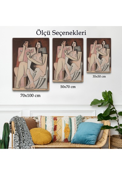Pablo Picasso - Adam Ve Kadın Soyut Tablosu - Homme Et Femme-7329