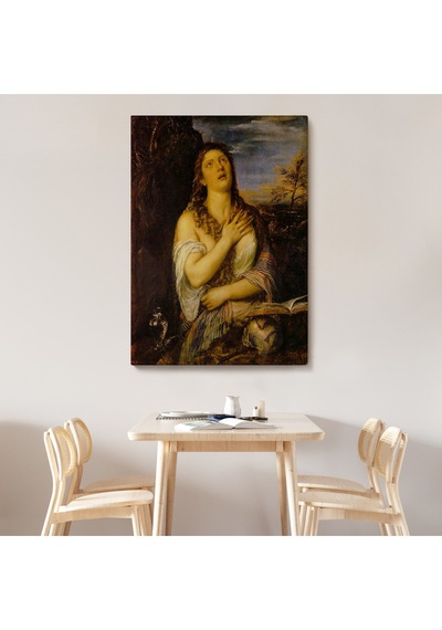 Titian Tiziano Vecellio'un 'tövbe Eden Magdalene' Eseri Kanvas Tablo-5125 70 X 100
