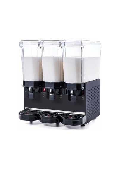 Samıxır Klasik Triple Karıştırıcılı Soğuk İçecek Dispenseri 20+20+20 Litre Siyah