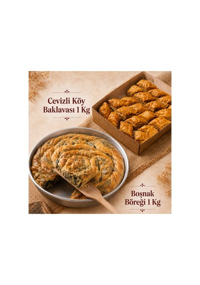 Cevizli Köy Baklavası 1 Kg + Kıymalı Boşnak Böreği 1 Kg - 922509858