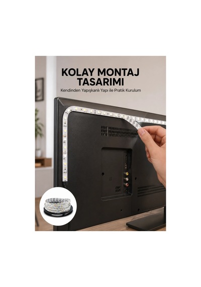Uzaktan Kumandalı Led Tv Arka Işık Şeridi Yeni Nesil Düz Renk Düz Renk
