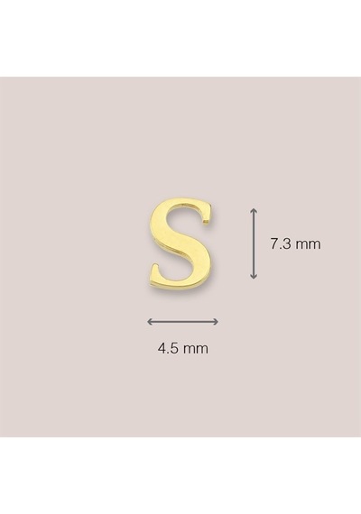 Goldkupe 14 Ayar Altın S Harf Küpe 0,41 Gr-1377